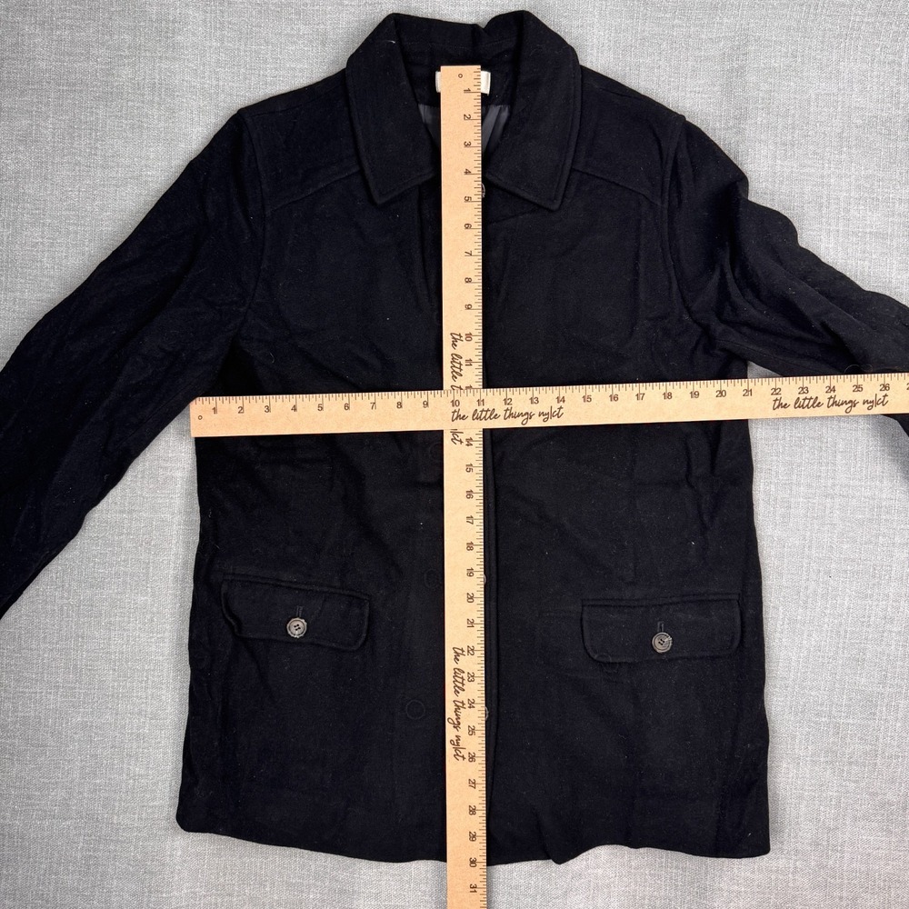 Vintage HB II Harvé Benard Women Black Wool Cashmere Coat NWT 16 - Picture 7 of 7